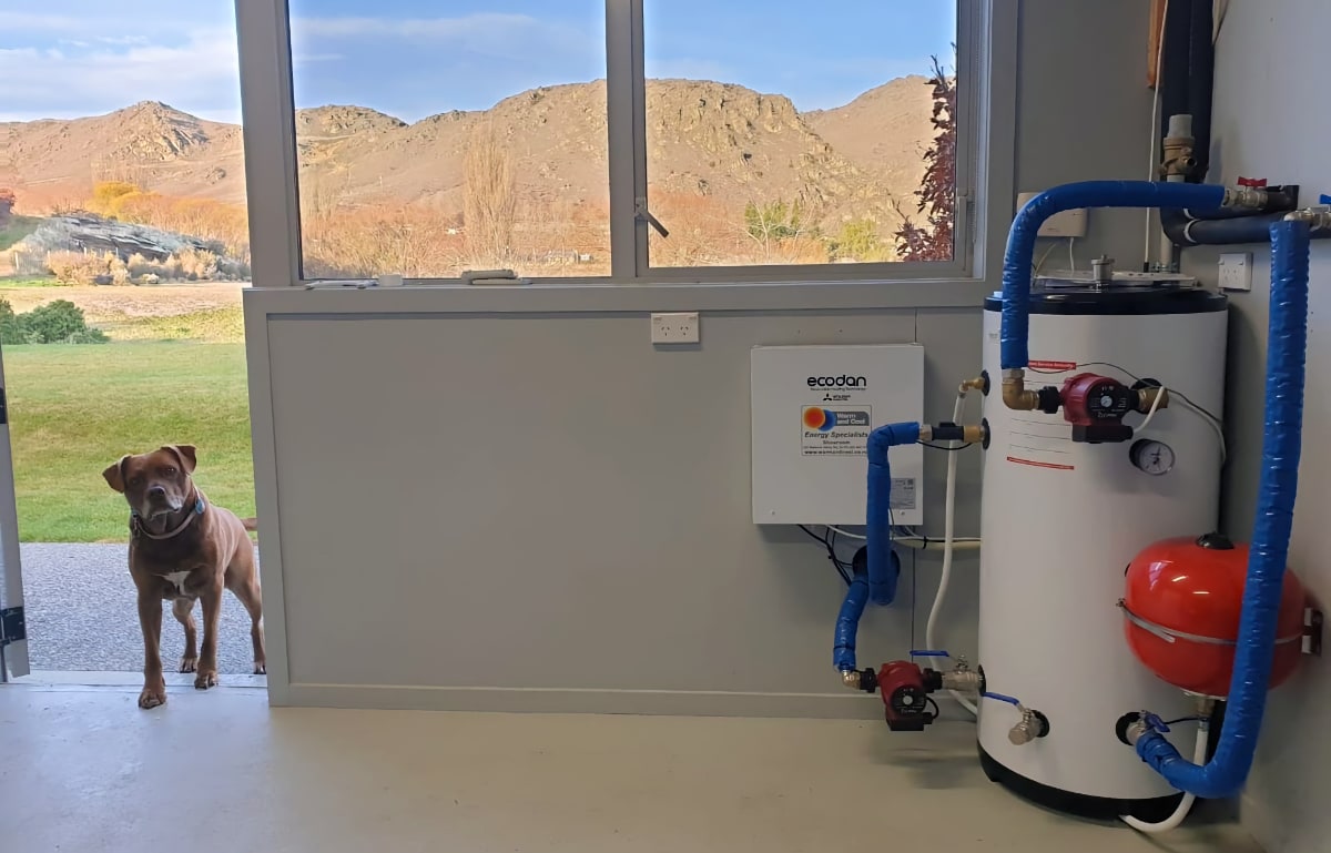 air to water retrofit central Otago